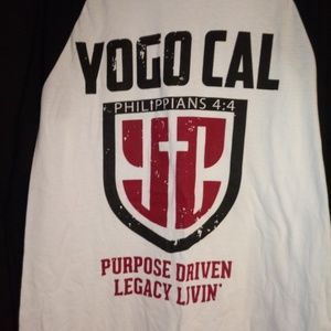 YOGOCAL DISTRICT baseball style medium sleeve tee